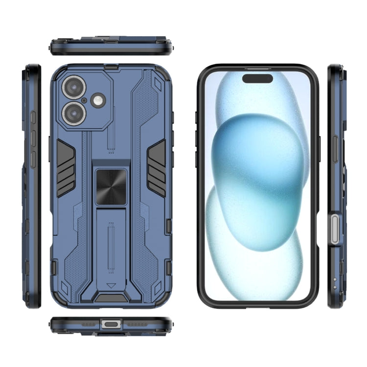 For iPhone 16 Plus Supersonic PC + TPU Holder Phone Case(Blue) - iPhone 16 Plus Cases by buy2fix | Online Shopping UK | buy2fix