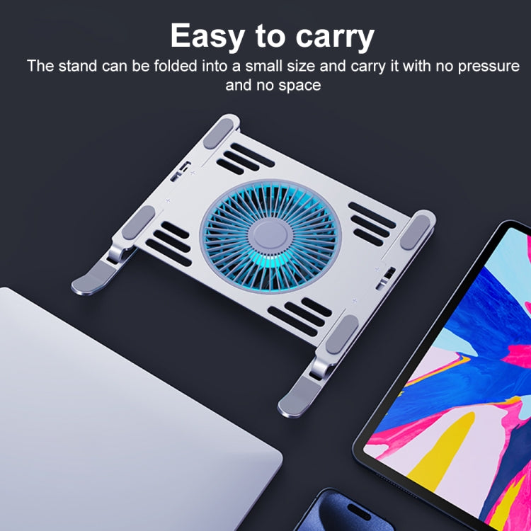 R- JUST HZ44 Aluminum Alloy Laptop Cooling Stand(Black) - MacBook Holder by R-JUST | Online Shopping UK | buy2fix