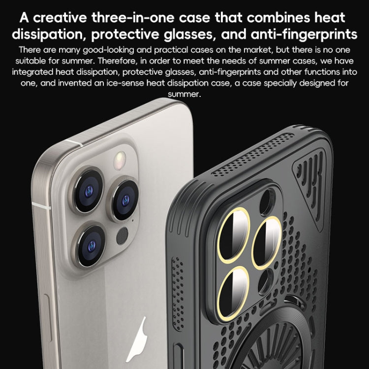 For iPhone 13 Hollow Cooling MagSafe Shockproof Phone Case(White) - iPhone 13 Cases by buy2fix | Online Shopping UK | buy2fix