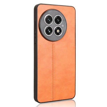 For OnePlus 13 Cow Pattern Sewing Card Bag Phone Case(Orange) - OnePlus Cases by buy2fix | Online Shopping UK | buy2fix