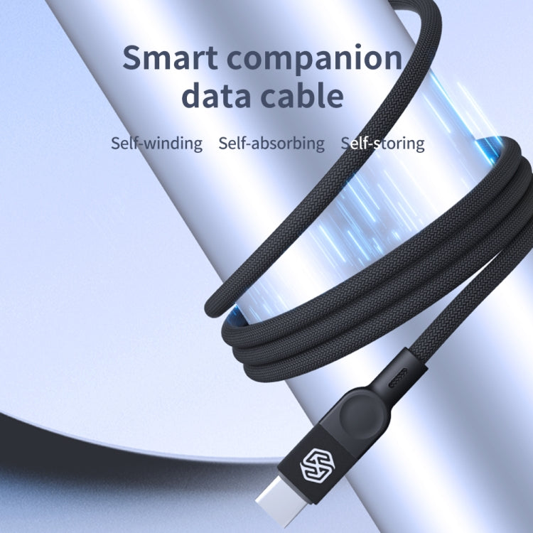 NILLKIN 100W USB-C/Type-C to USB-C/Type-C Small Magnetic Coil Fast Charging Data Cable, Length: 1m(Black) - USB-C & Type-C Cable by NILLKIN | Online Shopping UK | buy2fix