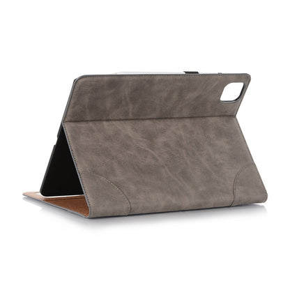 Retro Book Style Leather Tablet Case For iPad Pro 11 2024(Grey) - iPad Pro 11 2024 Cases by buy2fix | Online Shopping UK | buy2fix