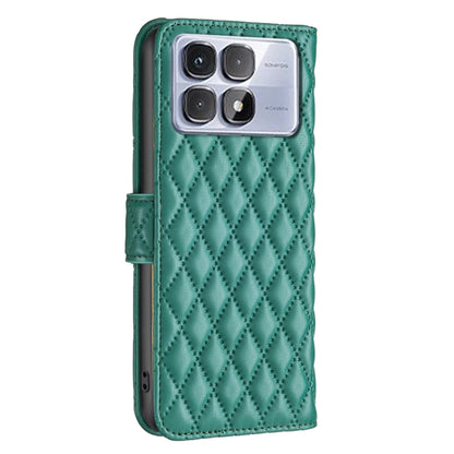 For Redmi K70 Ultra Diamond Lattice Wallet Flip Leather Phone Case(Green) - Xiaomi Cases by buy2fix | Online Shopping UK | buy2fix