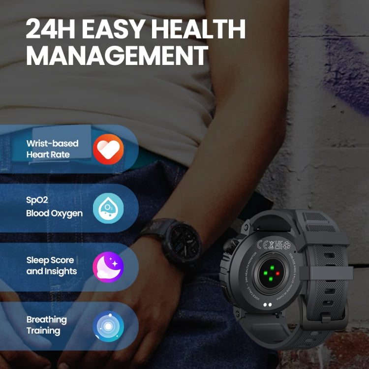 Zeblaze Ares 3 Plus 1.43 inch Fitness & Wellness Smart Watch Supports 24H Health Monitoring(Lava Black) - Smart Watches by Zeblaze | Online Shopping UK | buy2fix