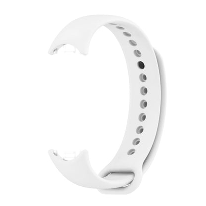 For Xiaomi Smart Band 9 / 8 MIJOBS Metal Buckle Solid Color Silicone Watch Band(White) - Watch Bands by MIJOBS | Online Shopping UK | buy2fix