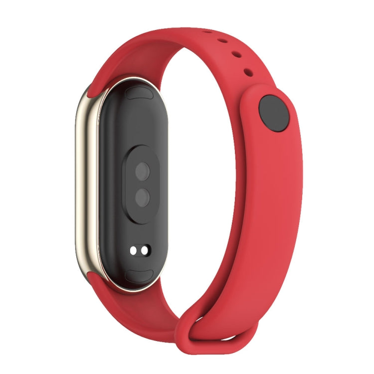 For Xiaomi Smart Band 9 / 8 MIJOBS Metal Buckle Solid Color Silicone Watch Band(Red) - Watch Bands by MIJOBS | Online Shopping UK | buy2fix