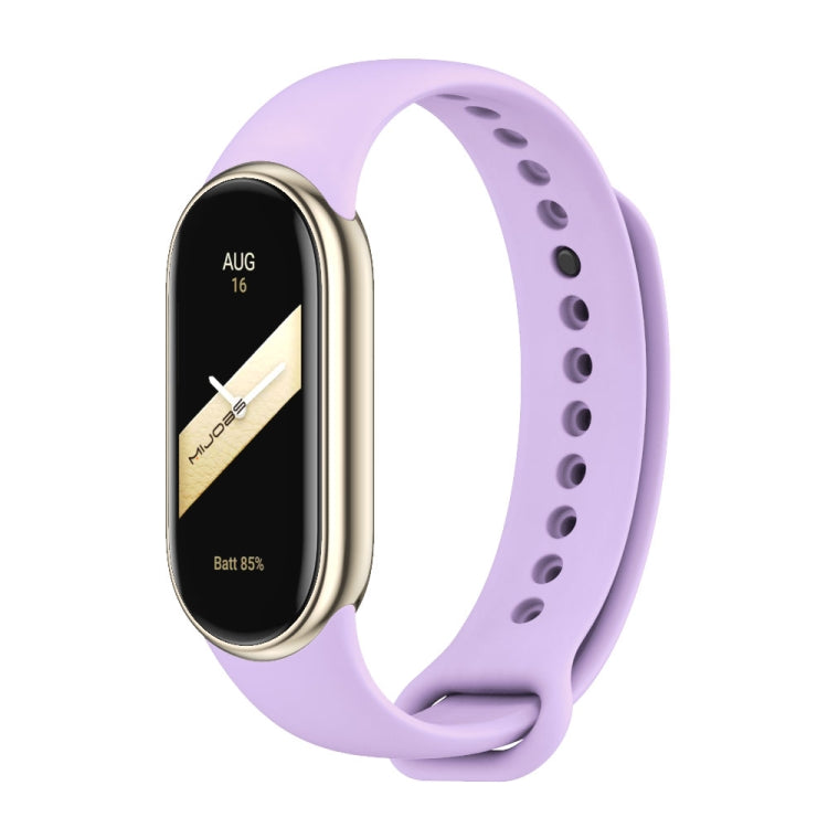 For Xiaomi Smart Band 9 / 8 MIJOBS Metal Buckle Solid Color Silicone Watch Band(Taro Purple) - Watch Bands by MIJOBS | Online Shopping UK | buy2fix