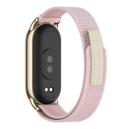 For Xiaomi Smart Band 9 / 8 MIJOBS Nylon Watch Band Wristband(Pink Light Gold) - Watch Bands by MIJOBS | Online Shopping UK | buy2fix