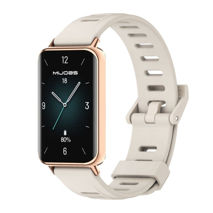 For Honor Band 9 MIJOBS Flat Hole Breathable TPU Watch Band(Gray Rose Gold) - Watch Bands by MIJOBS | Online Shopping UK | buy2fix