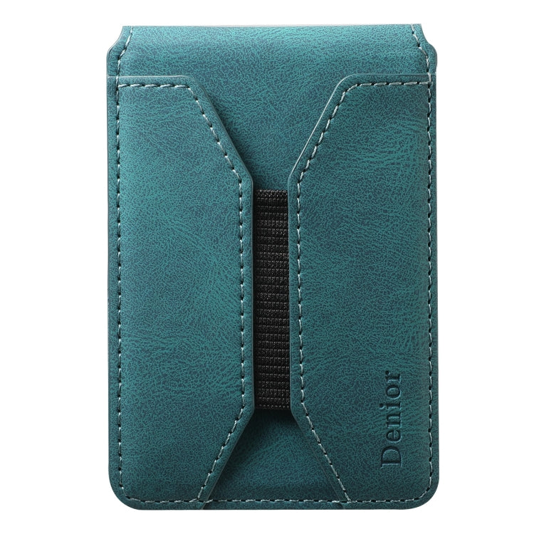 Denior V11 VV MagSafe Magnetic Phone PU Card Sleeve(Blue) - Others Accessories by Denior | Online Shopping UK | buy2fix