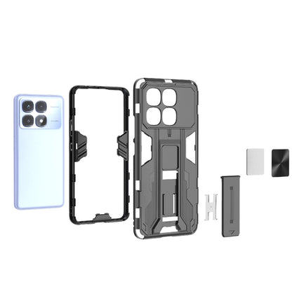 For Redmi K70 Ultra 5G Global Supersonic PC + TPU Holder Phone Case(Grey) - Xiaomi Cases by buy2fix | Online Shopping UK | buy2fix