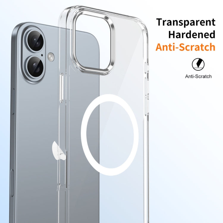 For iPhone 16 Ice Feel HD Transparent MagSafe PC Full Coverage Phone Case(White) - iPhone 16 Cases by buy2fix | Online Shopping UK | buy2fix