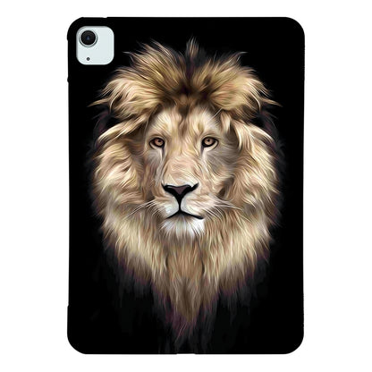 For iPad Air 13 2024 Color Painting Pattern Smart Tablet TPU Case(Lion) - iPad Air 13 2024 Cases by buy2fix | Online Shopping UK | buy2fix