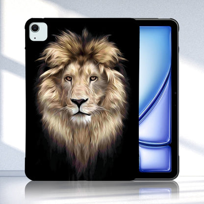 For iPad Air 13 2024 Color Painting Pattern Smart Tablet TPU Case(Lion) - iPad Air 13 2024 Cases by buy2fix | Online Shopping UK | buy2fix