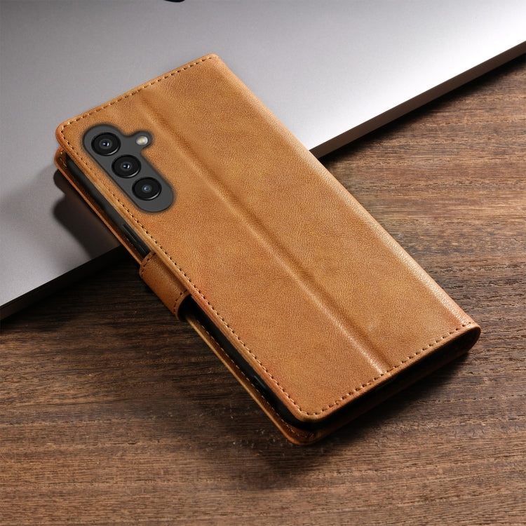 For Samsung Galaxy S24 5G N.BEKUS CSJ-P1 Solid Color Leather Phone Case(Brown) - Galaxy S24 5G Cases by N.BEKUS | Online Shopping UK | buy2fix