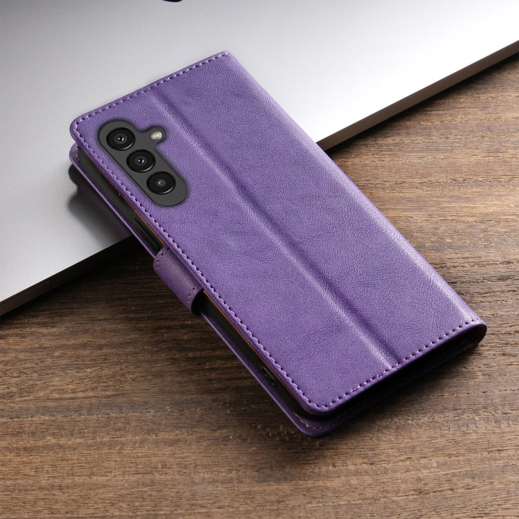 For Samsung Galaxy S24 5G N.BEKUS CSJ-P1 Solid Color Leather Phone Case(Purple) - Galaxy S24 5G Cases by N.BEKUS | Online Shopping UK | buy2fix