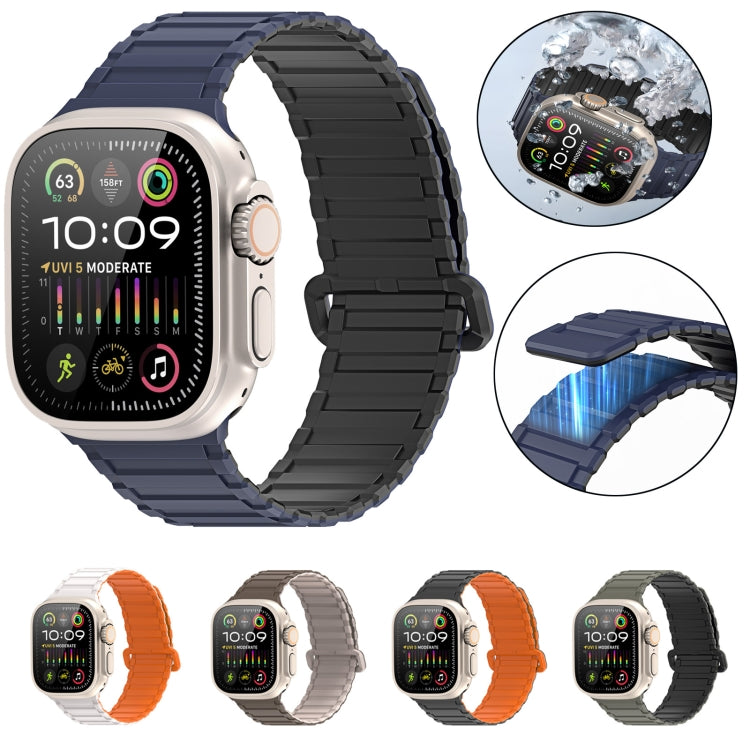 For Apple Watch Ultra 2 49mm DUX DUCIS KJ Series Magnetic Buckle Silicone Watch Band(Starlight Orange) - Watch Bands by DUX DUCIS | Online Shopping UK | buy2fix