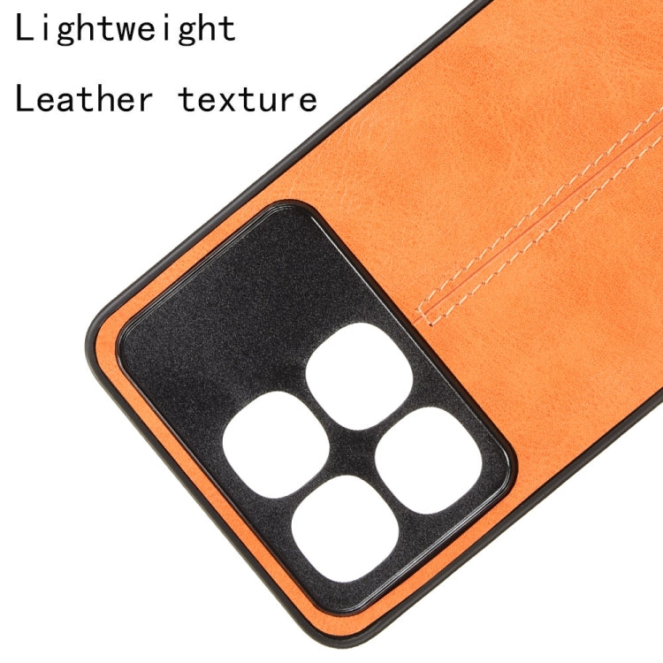 For Redmi K70 Ultra Cow Pattern Sewing Card Bag Phone Case(Orange) - Xiaomi Cases by buy2fix | Online Shopping UK | buy2fix