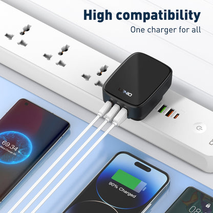 LDNIO Q334 32W Type-C + Dual USB Port Charger with 1m USB-C / Type-C to USB-C / Type-C Data Cable, Plug Type:UK Plug(White) - USB Charger by LDNIO | Online Shopping UK | buy2fix