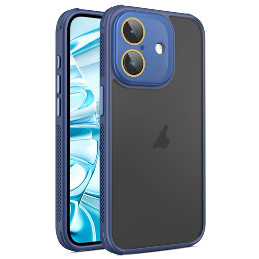 For iPhone 16 Plus Side Cooling Skin Feel Frosted Phone Case(Blue) - iPhone 16 Plus Cases by buy2fix | Online Shopping UK | buy2fix