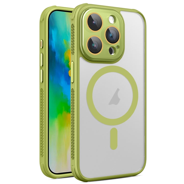 For iPhone 16 Pro Max Side Cooling Skin Feel Frosted MagSafe Magnetic Phone Case(Green) - iPhone 16 Pro Max Cases by buy2fix | Online Shopping UK | buy2fix