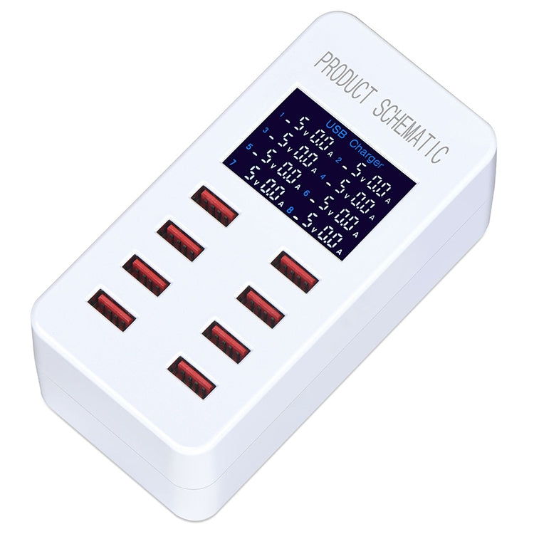 A8B 50W 8 Ports USB Smart Charging Station with Digital Display, Plug:EU Plug - Multifunction Charger by buy2fix | Online Shopping UK | buy2fix