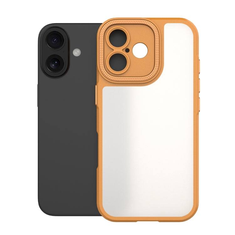 For iPhone 16 Bodyguard Micro Matte PC Hybrid TPU Phone Case(Orange) - iPhone 16 Cases by buy2fix | Online Shopping UK | buy2fix