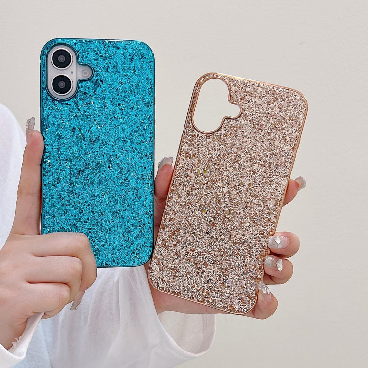 For iPhone 16 Plus Glitter Powder Shockproof TPU Phone Case(Silver) - iPhone 16 Plus Cases by buy2fix | Online Shopping UK | buy2fix