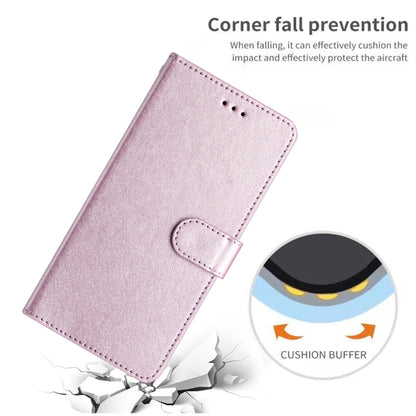 For iPhone 16 Pro Max Silk Texture Horizontal Flip Leather Phone Case(Rose Pink) - iPhone 16 Pro Max Cases by buy2fix | Online Shopping UK | buy2fix