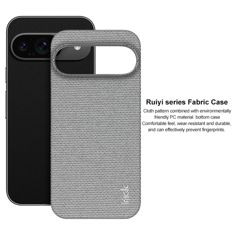 For Google Pixel 9 / 9 Pro imak Ruiyi Series Cloth Texture PU + PC Phone Case(Light Grey) - Google Cases by imak | Online Shopping UK | buy2fix