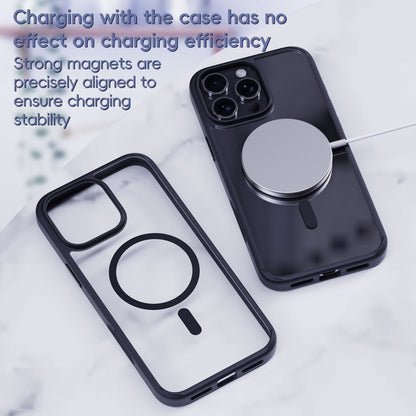 For iPhone 16 Ming Shield Series MagSafe Magnetic Phone Case(Titanium Blue) - iPhone 16 Cases by buy2fix | Online Shopping UK | buy2fix