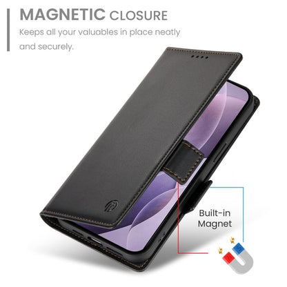 For Redmi K70 Ultra Side Buckle Magnetic Frosted Leather Phone Case(Black) - Xiaomi Cases by buy2fix | Online Shopping UK | buy2fix