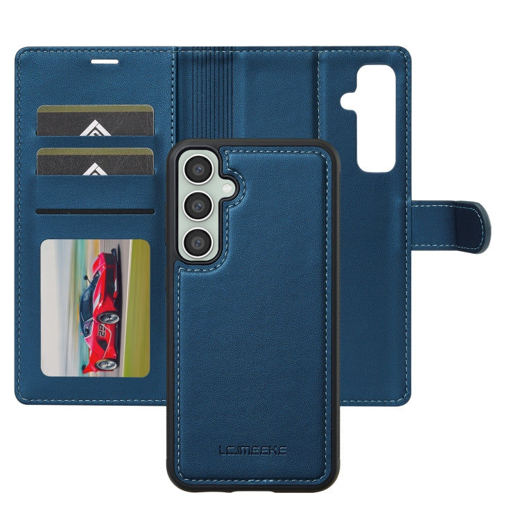 For Samsung Galaxy S24+ 5G LC.IMEEKE L2 Series Detachable Magsafe PU Phone Case with Lanyard(Blue) - Galaxy S24+ 5G Cases by LC.IMEEKE | Online Shopping UK | buy2fix