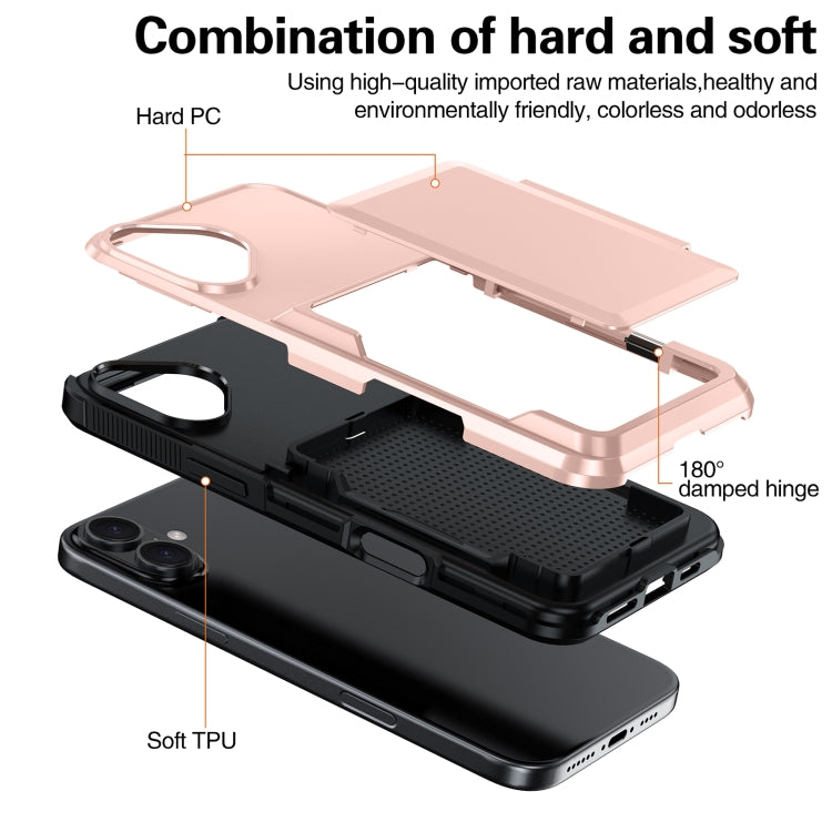 For iPhone 16 Pro Max Card Slot Holder Phone Case(Grey) - iPhone 16 Pro Max Cases by buy2fix | Online Shopping UK | buy2fix