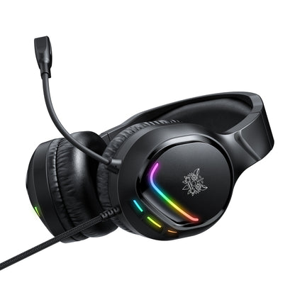 ONIKUMA X31 USB / 3.5mm Wired RGB Light Gaming Headset with Mic, Cable length: 2.2m(Black) - Multimedia Headset by ONIKUMA | Online Shopping UK | buy2fix