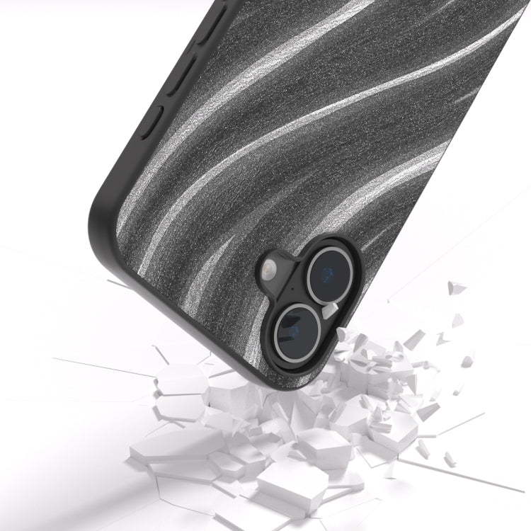 For iPhone 16 Galactic Pattern Protective Phone Case(Grey) - iPhone 16 Cases by buy2fix | Online Shopping UK | buy2fix