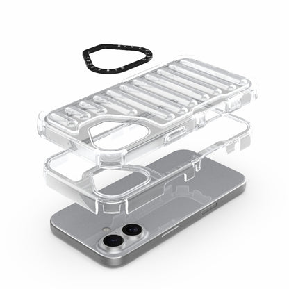 For iPhone 16 Plus High Transparency TPU Hybrid PC Airbag Phone Case(Transparent) - iPhone 16 Plus Cases by buy2fix | Online Shopping UK | buy2fix