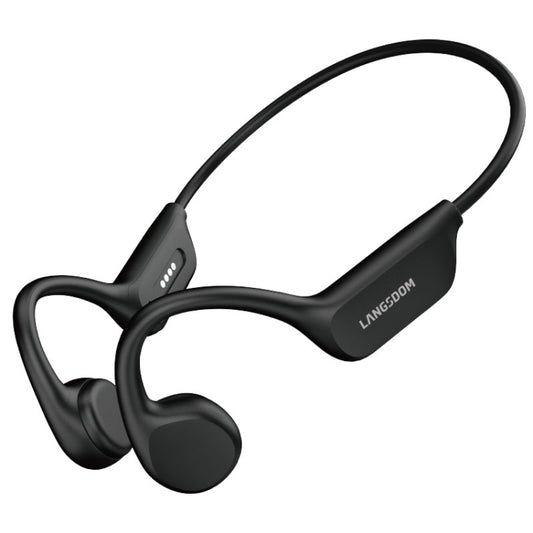 Langsdom BE17 Bone Conduction Waterproof Bluetooth Sports Earphone(Black) - Neck-mounted Earphone by Langsdom | Online Shopping UK | buy2fix