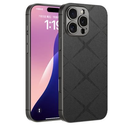 For iPhone 16 Pro GKK Asterism Metal Paint Skin Feel Leather Full Coverage Phone Case(Black) - iPhone 16 Pro Cases by GKK | Online Shopping UK | buy2fix