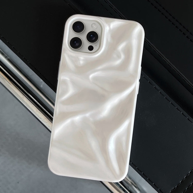 For iPhone 16 Water Ripple Electroplating Paint TPU Phone Case(White) - iPhone 16 Cases by buy2fix | Online Shopping UK | buy2fix