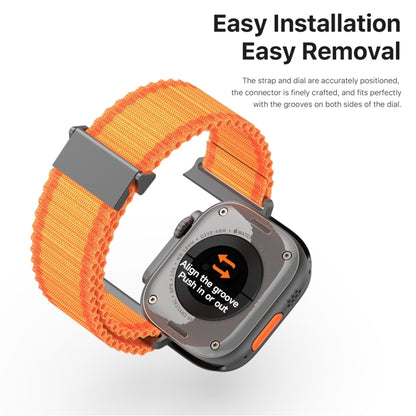 For Apple Watch Series 8 41mm DUX DUCIS YC Series Ocean Nylon Watch Band(Orange) - Watch Bands by DUX DUCIS | Online Shopping UK | buy2fix