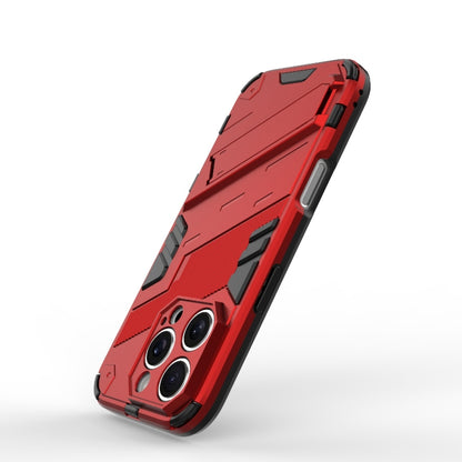 For iPhone 16 Pro Max Punk Armor 2 in 1 PC + TPU Phone Case with Holder(Red) - iPhone 16 Pro Max Cases by buy2fix | Online Shopping UK | buy2fix