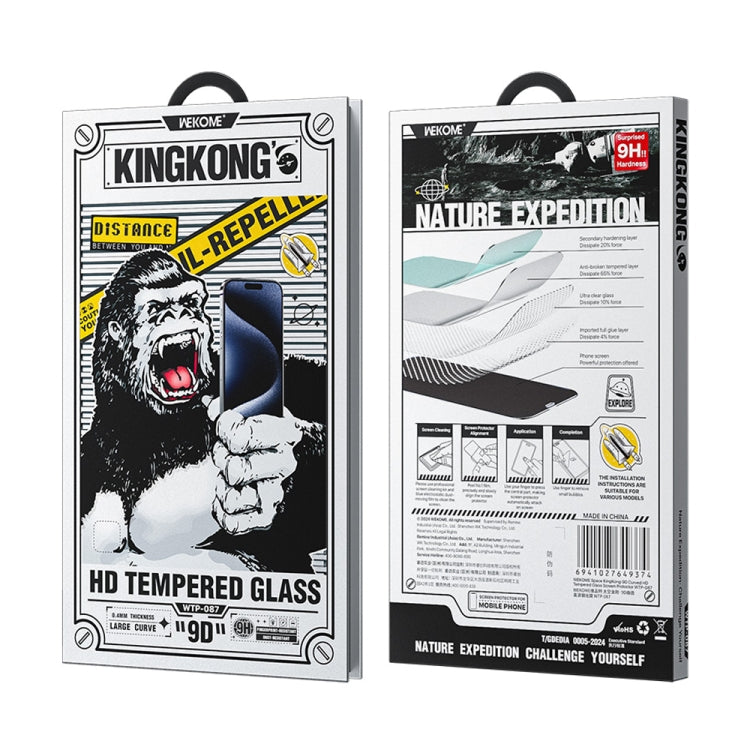 For iPhone 16 / 15 WK WTP-087 Space King Kong 9D Curved HD Tempered Glass Screen Protector - iPhone 16 Tempered Glass by WK | Online Shopping UK | buy2fix