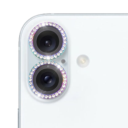 For iPhone 16 / 16 Plus 9H Point Drill Camera Lens Protector Ring(Colorful) - iPhone 16 Plus Tempered Glass by buy2fix | Online Shopping UK | buy2fix