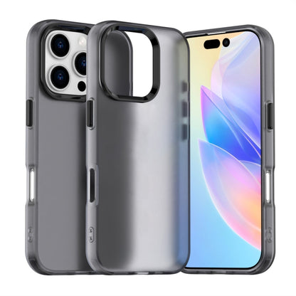 For iPhone 16 Pro Candy PC Hybrid TPU Shockproof Phone Case(Black) - iPhone 16 Pro Cases by buy2fix | Online Shopping UK | buy2fix