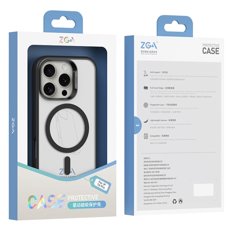 For iPhone 16 ZGA Magsafe Frosted PC Hybrid TPU Phone Case(Blue) - iPhone 16 Cases by ZGA | Online Shopping UK | buy2fix