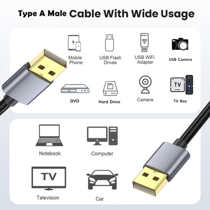 USB2.0 Male to Male Extension Data Charging Cable, Length:1.8m - USB Cable by buy2fix | Online Shopping UK | buy2fix