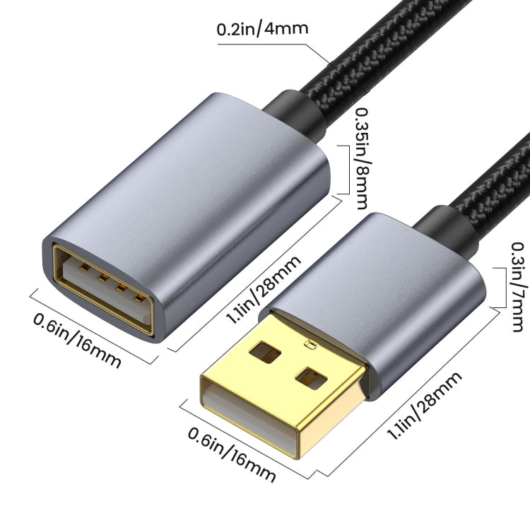 USB2.0 A Male to A Female Extension Data Charging Cable, Length:1.8m - USB Cable by buy2fix | Online Shopping UK | buy2fix