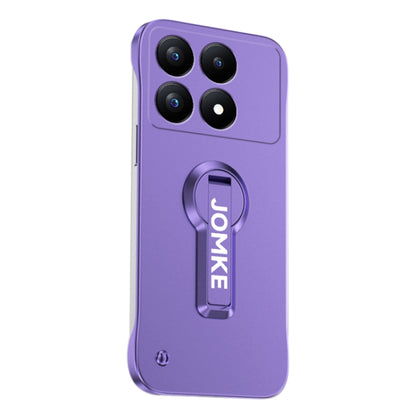 For Redmi K70 Baking Varnish 360 Rotate Holder No Frame PC Phone Case(Purple) - K70 Cases by buy2fix | Online Shopping UK | buy2fix