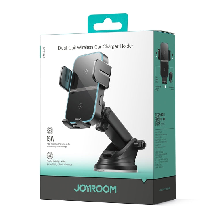 JOYROOM JR-ZS246S Car Instrument Platform Wireless Charger Phone Holder(Black) - Wireless Charger Holders by JOYROOM | Online Shopping UK | buy2fix